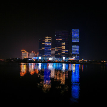 台州黄岩区永宁江夜景